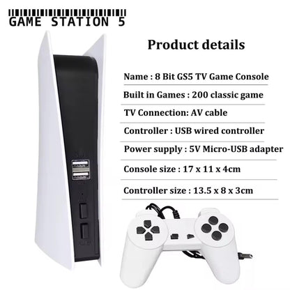 Game Station 5 - Retro konzola s 200 igara + 2 kontrolera