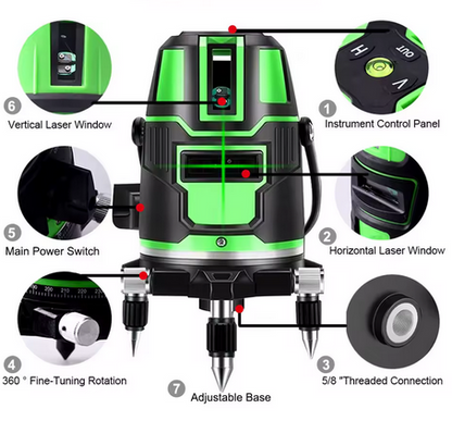 Laserski nivelir 2 baterije +stalak + naočale