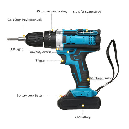 UDARNA BUŠILICA 42V SA 24 DIJELOVA HAMMER TOOLS